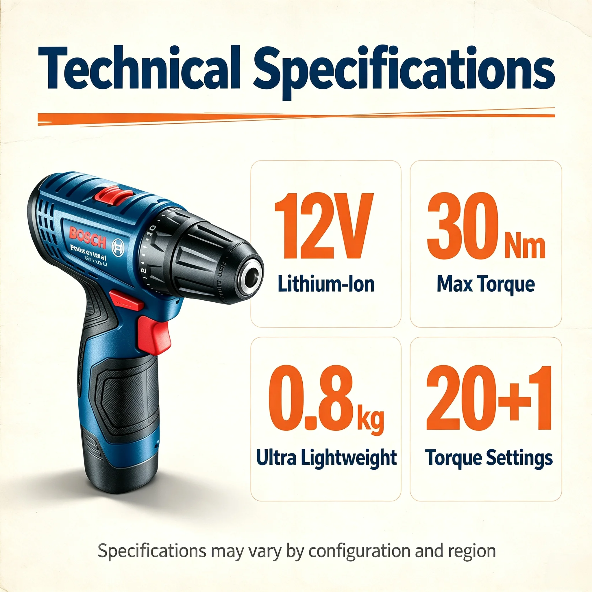 Power Tools And Hand Tools - Bosch Professional GSR120-LI 12V Akku-Bohrschrauber, Multifunktions-Heimwerkzeug
