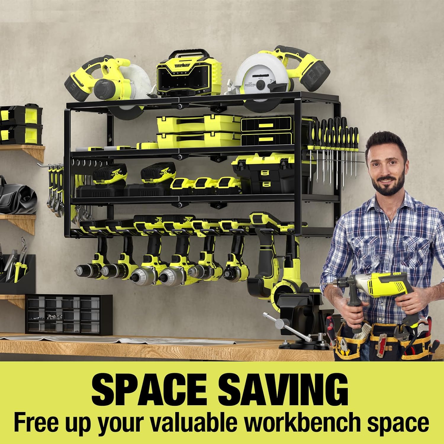 4-Schichtiger Wandmontierter E – Power Tools Holder Bewertung und Preis