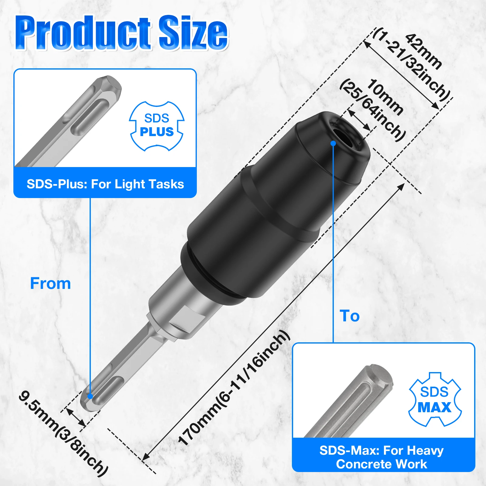 SDS-Plus auf SDS-Max-Adapter f – Hammer Drill Sds Bewertung und Preis